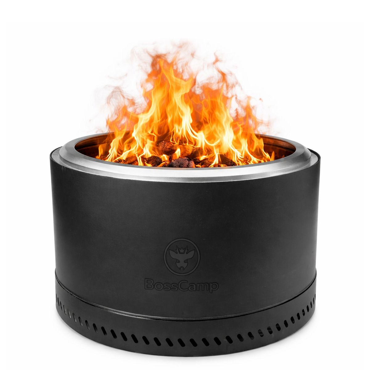 BOSSCAMP - Brasero Fogón FireBoss Inferno XL Terraza Exterior Sin Humo 68 Cm BossCamp Black