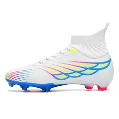 SHANDIAN - Zapatillas de Fútbol Hombre FG zapatos hombre Blanco