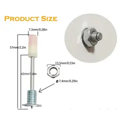 GENERICO - 100 Clavos Para Pistola Fulminante Con Hilo y Tuerca