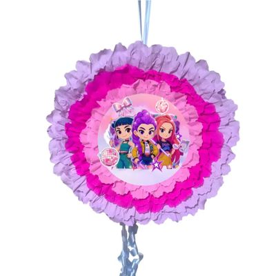 Imagen 2 del producto Set de Cumpleaños K-Pop Rumi Piñata + Globos Metalizados Guerreras