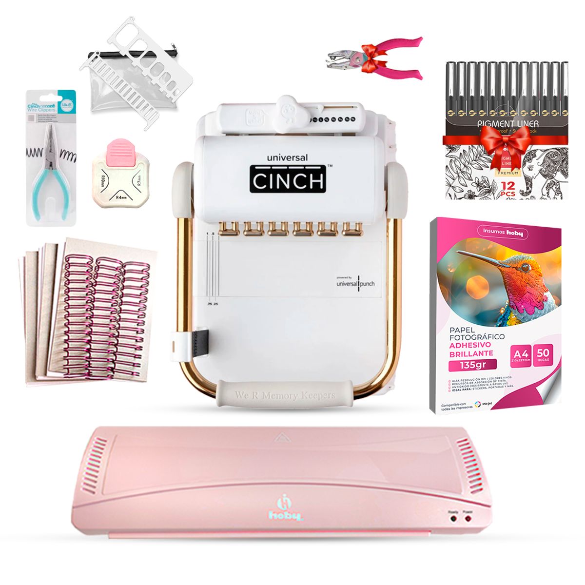 CINCH - Kit Encuadernadora Universal Cinch +  Laminadora Hoby A3