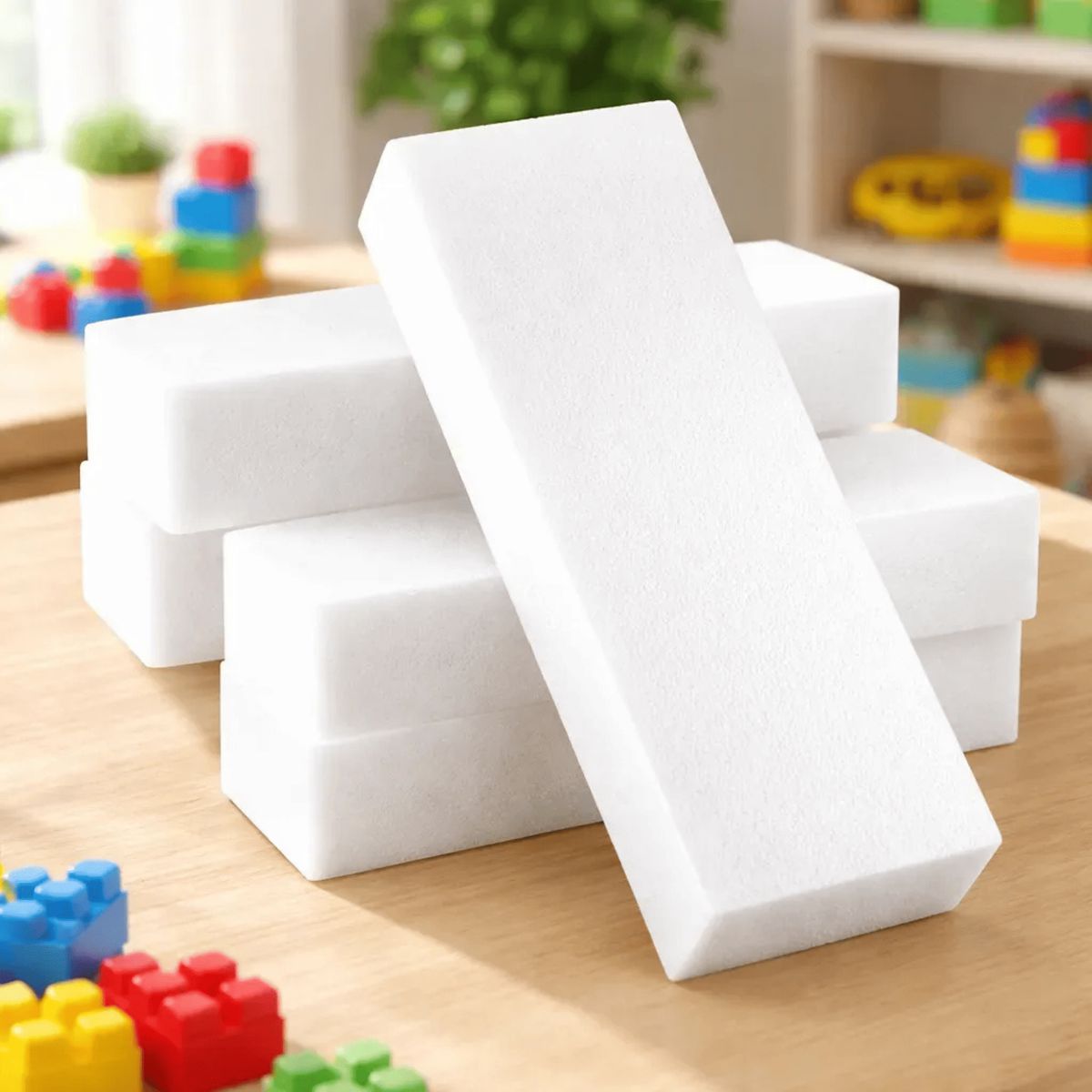 GENERICO - Pack 10 Bloques Rectangular Esponja Espuma Juegos Didacticos