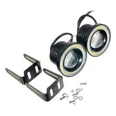 GENERICO - X2 Focos Neblineros Led Ojos De Ángel 64mm Blanco + Blanco