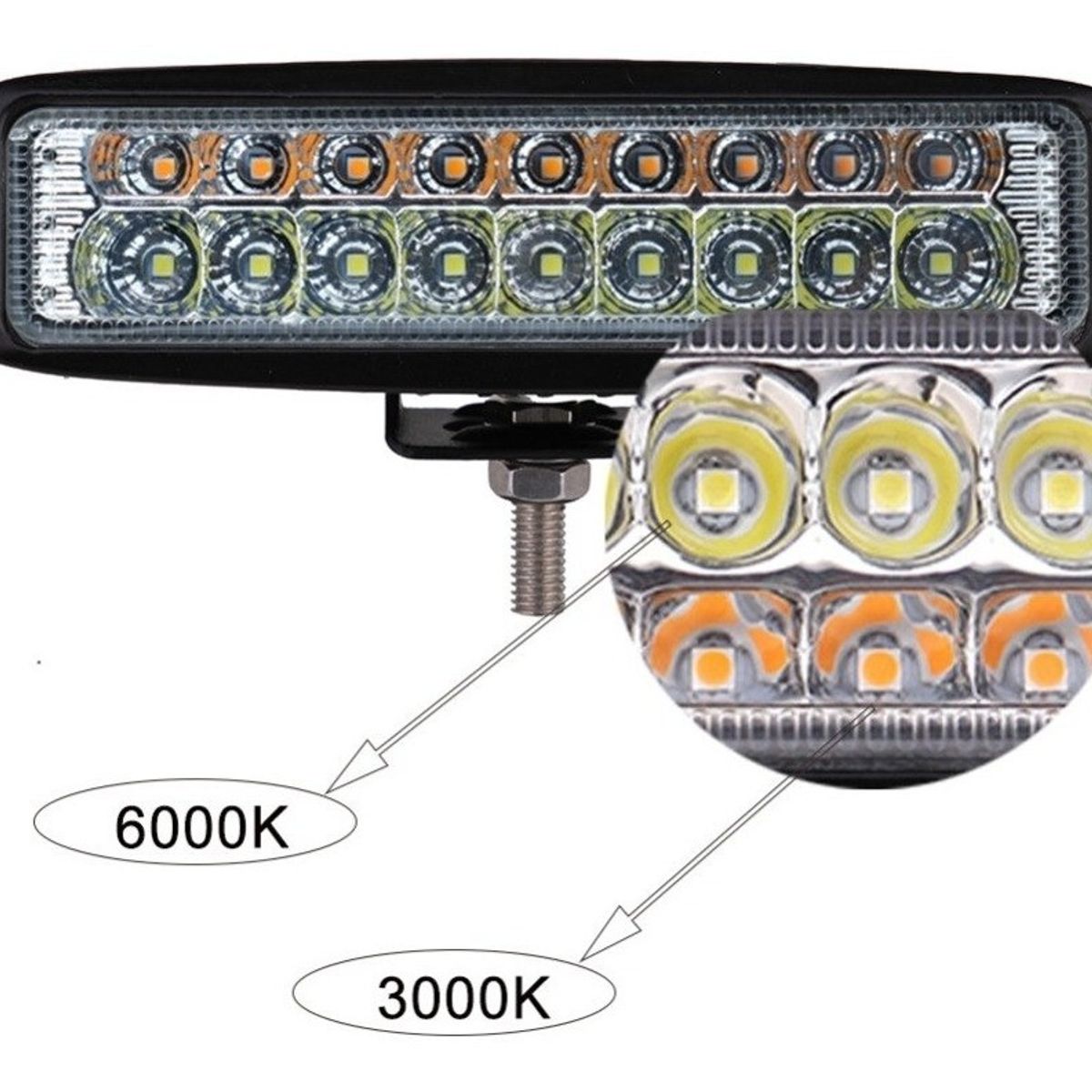 GENERICO - Barra Luces Foco Neblinero Led 20w Auto Moto Caminoneta