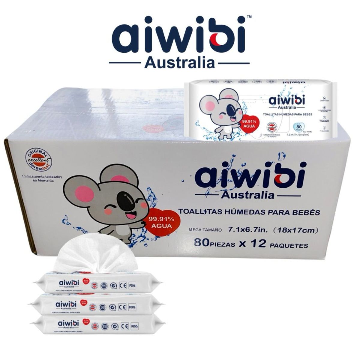 GENERICO - Toallas Húmedas Aiwibi Caja X 12 Paquete