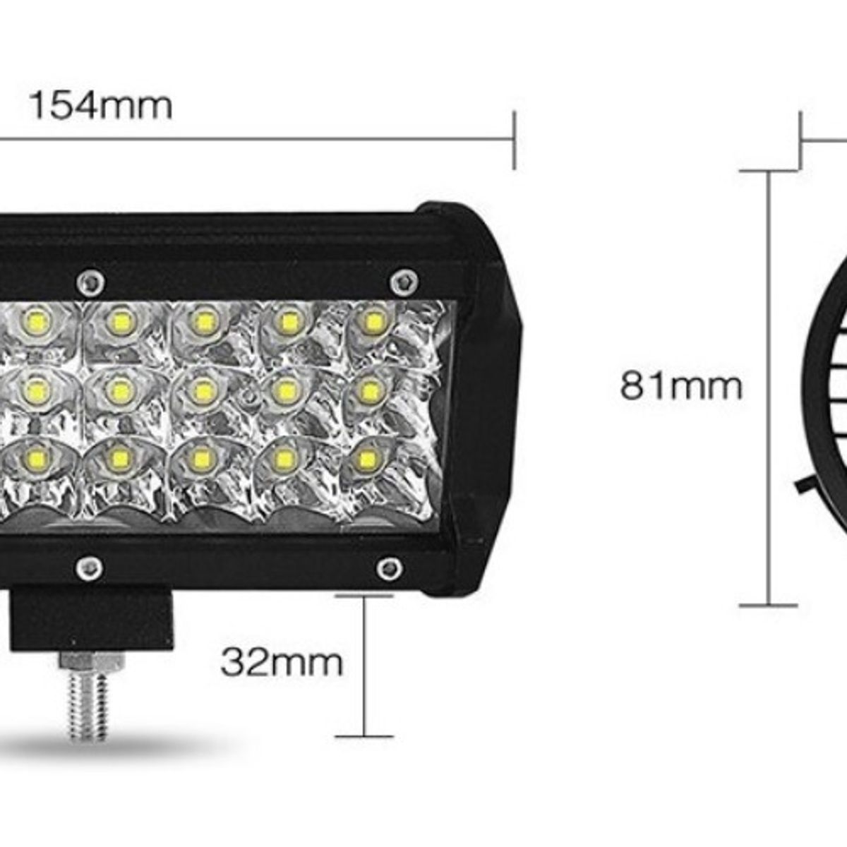 GENERICO - X2 Barra Luces Led 4x4 Neblinero 72w Auto Camioneta Moto