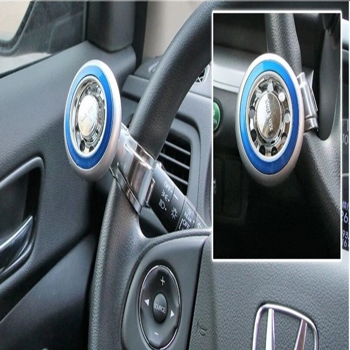 GENERICO - Perilla Giratoria Pomo Universal Para Volante Auto Aluminio 223533