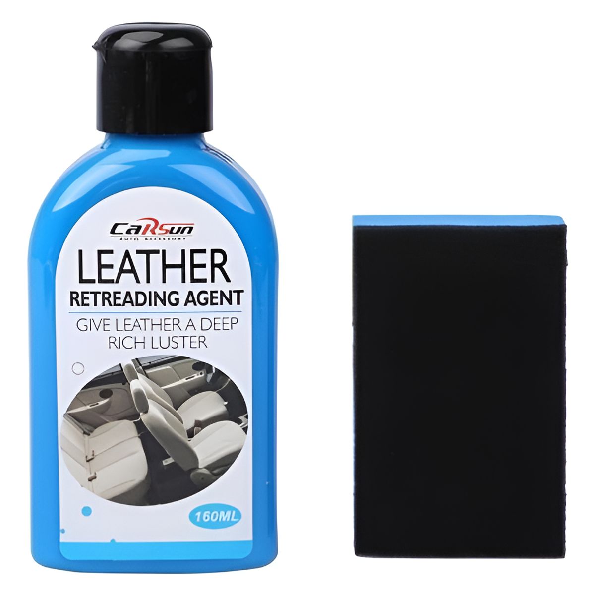 GENERICO - Kit Crema Agente Cuero Limpieza Renovadora 160ml + Esponja 261027 C41