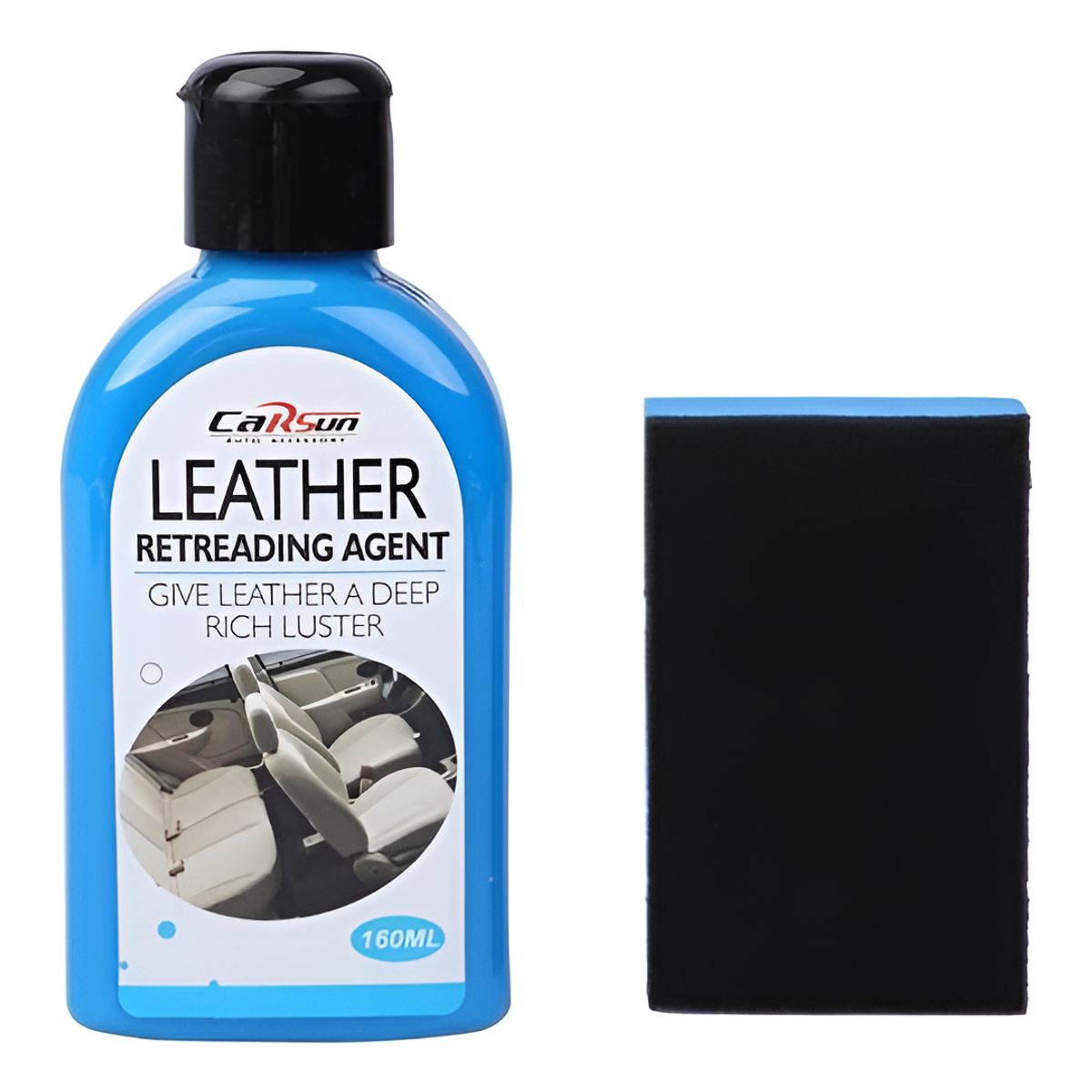 GENERICO - Kit Crema Agente Cuero Limpieza Renovadora 160ml + Esponja 261027 C41