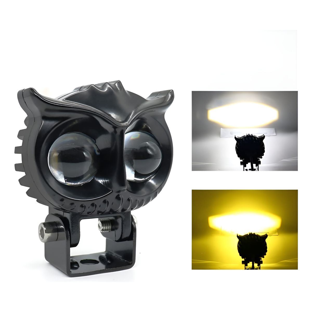 GENERICO - X2 Foco Led Neblinero 50w Bicolor Auto Moto Búho Tipo Lupa