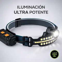 IRM - Linterna Frontal LED COB Inducción Batería Integrada Zoom