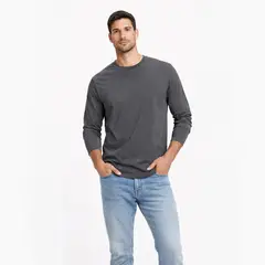 GANGSTER - Polera ML Field Gris