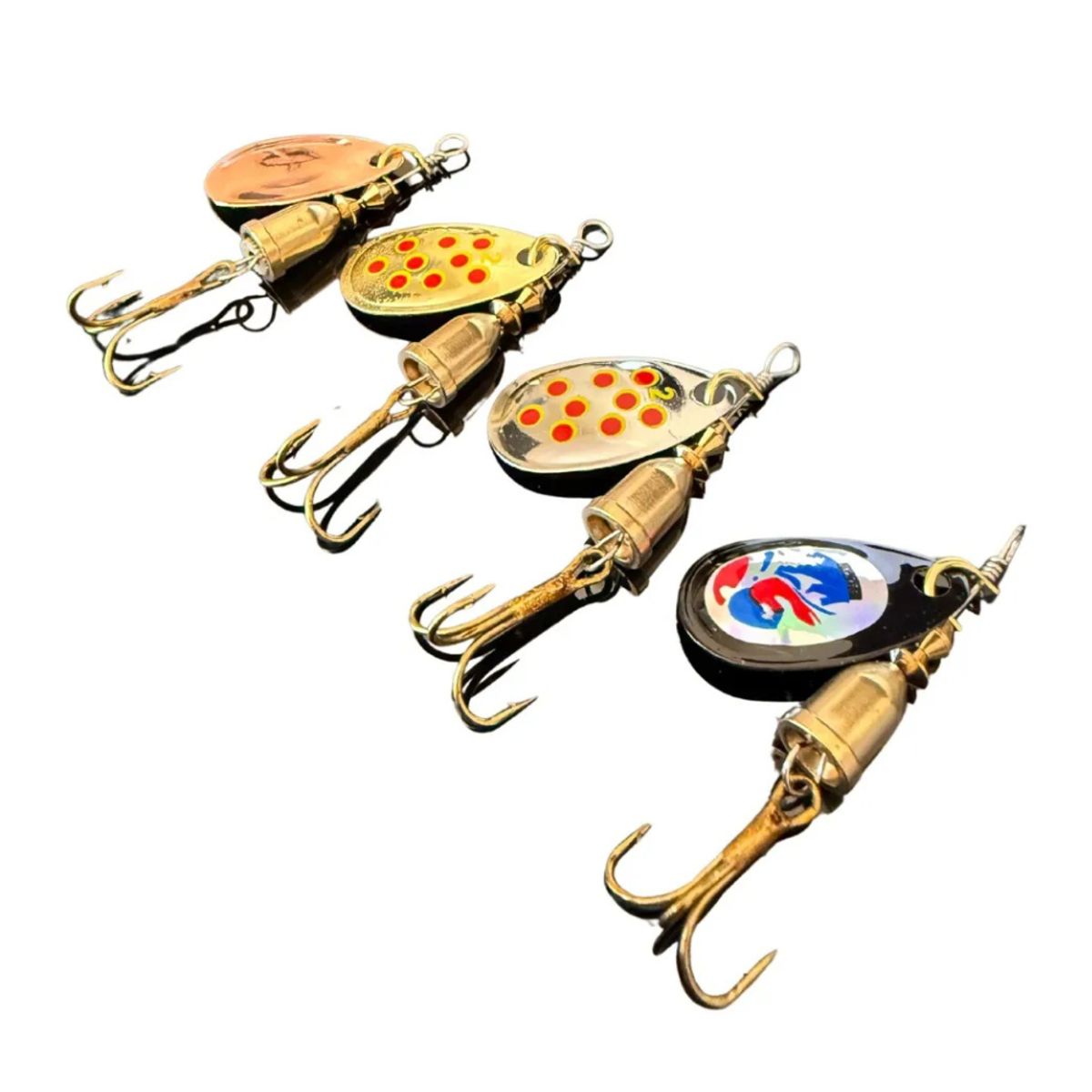 SPINER - Set 4 Spinners Para Pescar Truchas