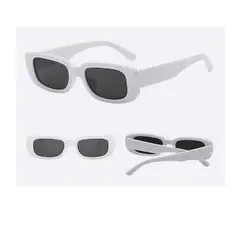 GENERICO - GAFAS DE SOL BLANCOS OVALADAS VINTAGE BLANCO EYERWEAR UV 400