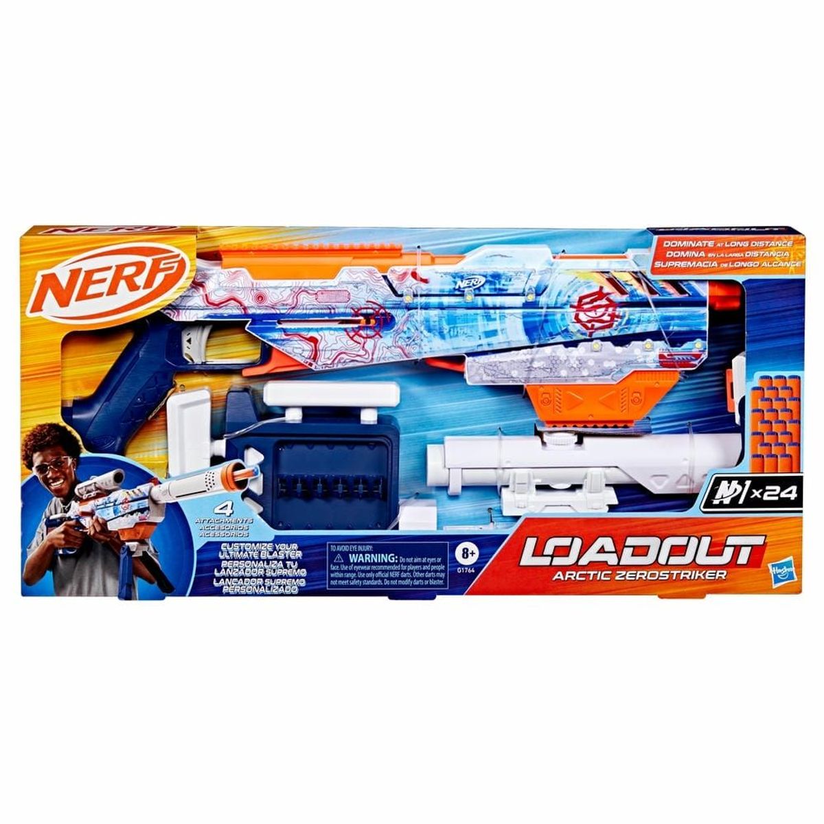 NERF - Lanzador Nerf Loadout Arctic Zerostriker 24 Dardos