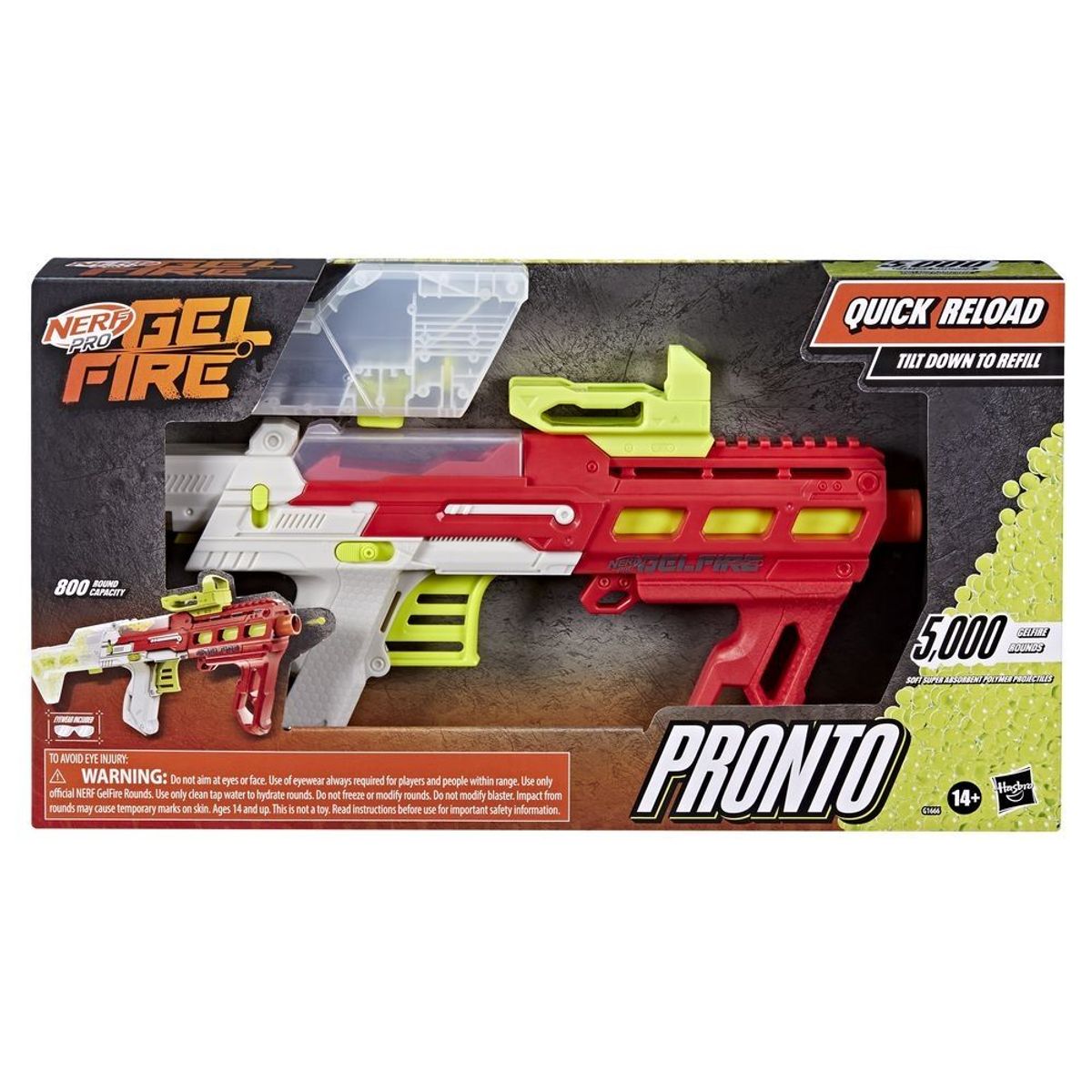NERF - Lanzador Nerf Pro Gelfire Pronto 5000 Recargas