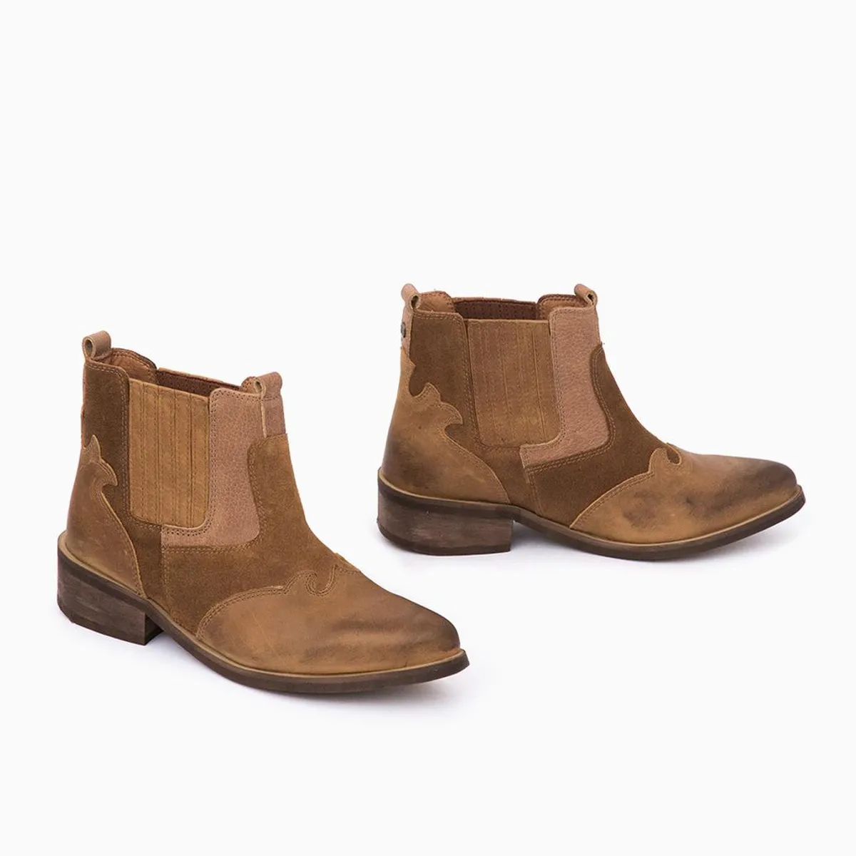 GIANI DAFIRENZE - Botin Cuero Mujer Frida Camel