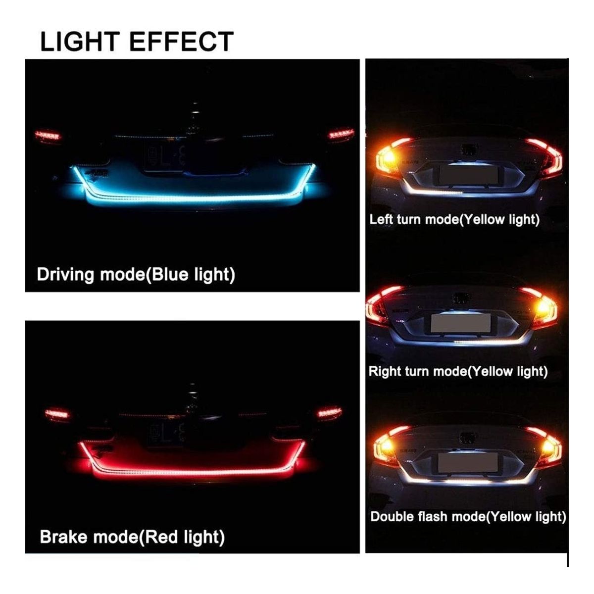 GENERICO - Cinta Tira Led Multicolor 1.2 Metros Maleta Auto Vehículos Multicolor-223266 C35