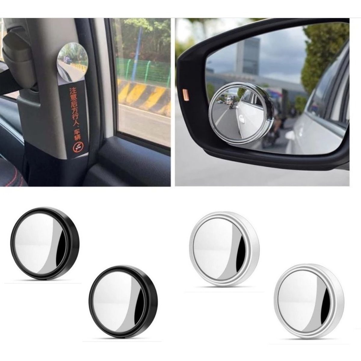 GENERICO - Par Espejos Laterales Retrovisor Punto Ciego 360 Ajustable