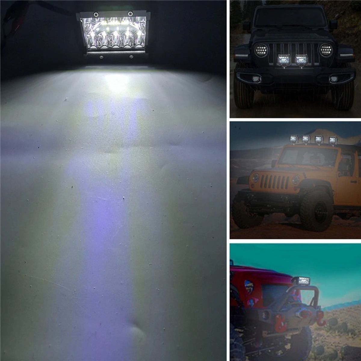 GENERICO - X2 Barra Focos Neblineros Led 60w Blanco Expansion Auto Moto