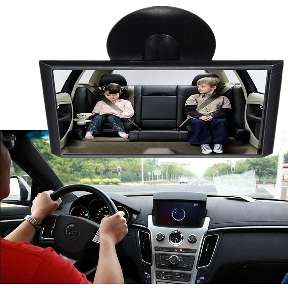 GENERICO - Espejo Retrovisor Ajustable Auto Seguridad Niños Bebe 360