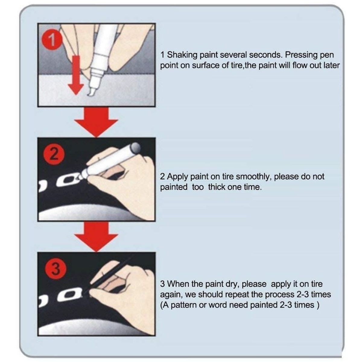 GENERICO - Lapiz Marcador Pinta Neumáticos Blanco Auto Tunnig Renovador 261031 C41