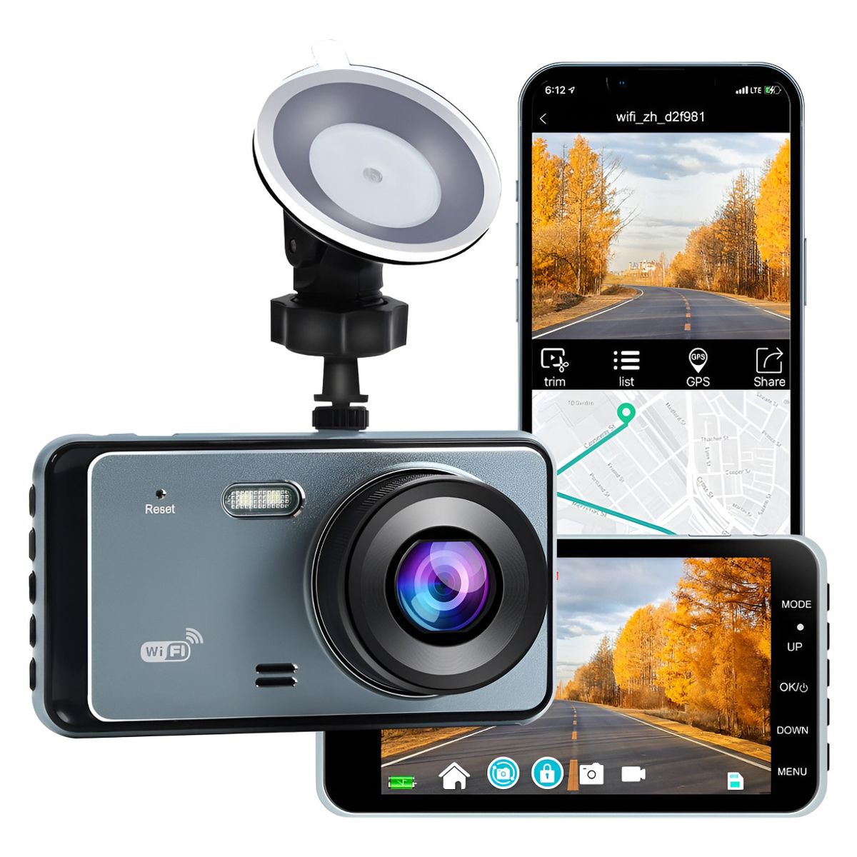 GENERICO - Frontal Cámara Wifi Auto Seguridad Nocturna Camara Retroceso 213257