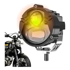 GENERICO - X2 Luces Foco Neblinero Led 24w Estroboscopica Bicolor Lupa