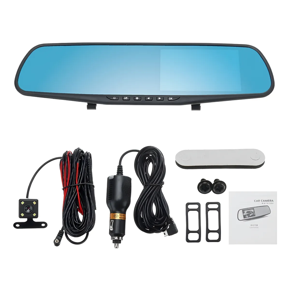 GENERICO - Frontal Cámara De Auto Espejo Retrovisor + Cámara Retroceso 213033 C42