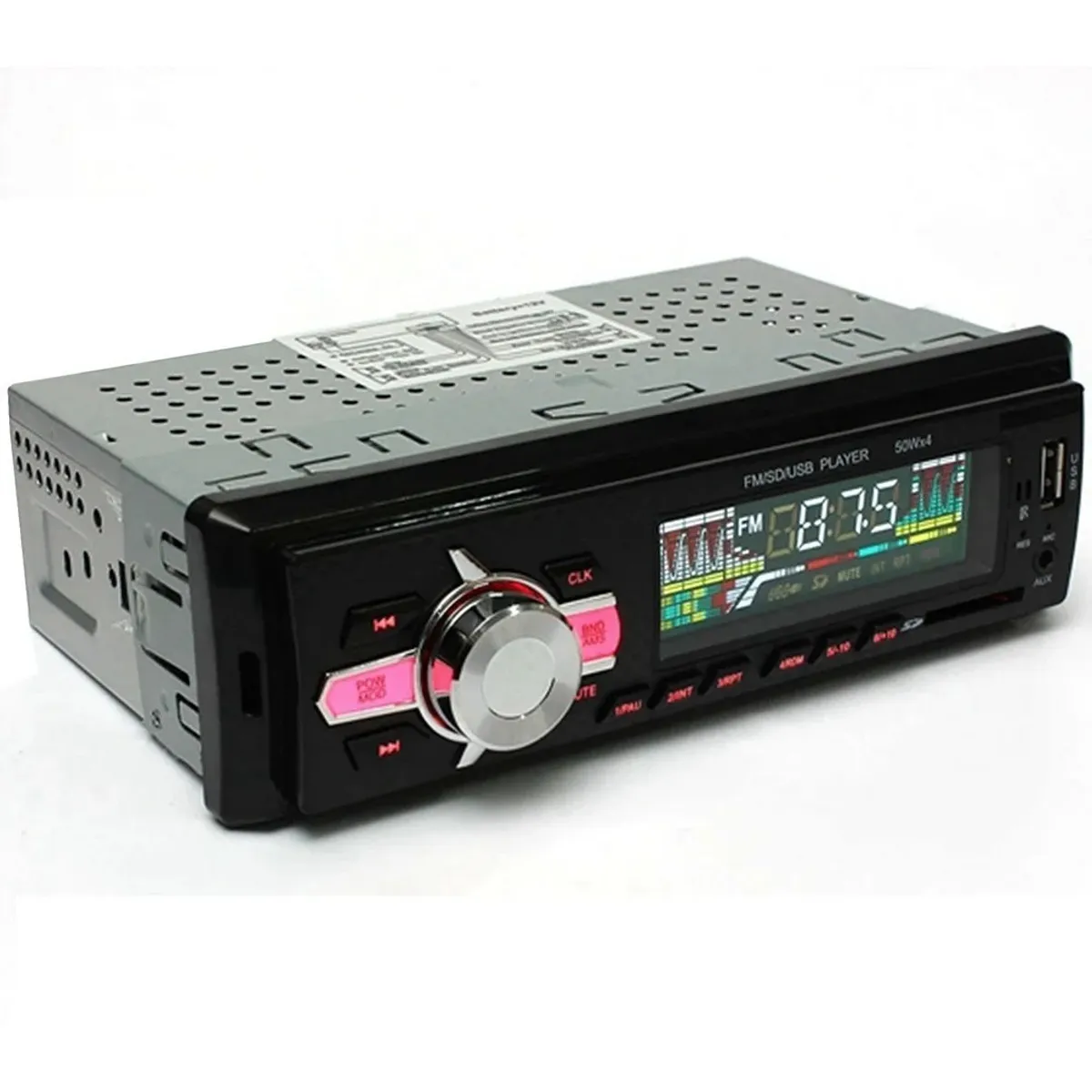 GENERICO - Radio De Auto 1 Din Bluetooth Usb Mp3 Microsd Aux Fm 60wx4