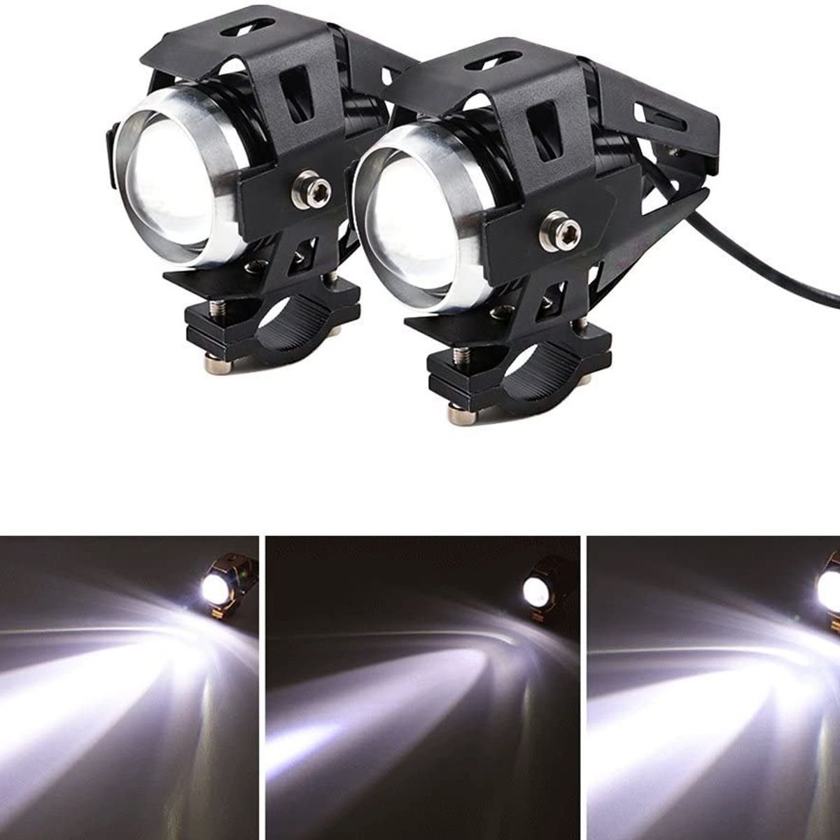 GENERICO - X2 Lámpara Luz Foco Neblinero Led U5 Ojos De Angel Para Moto