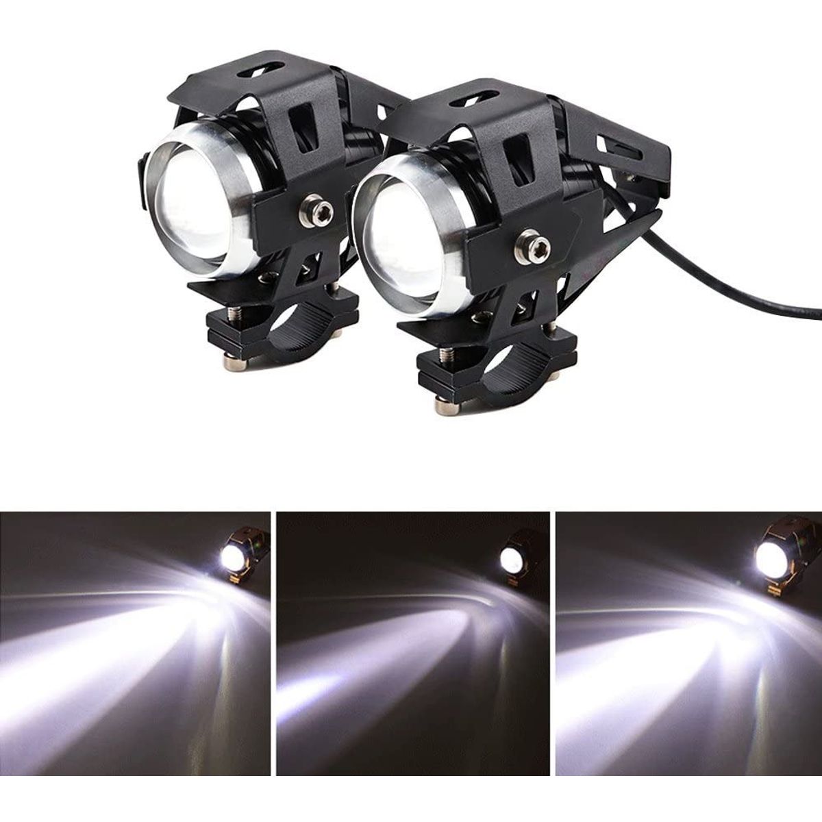 GENERICO - X2 Lámpara Luz Foco Neblinero Led U5 Ojos De Angel Para Moto