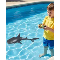 GENERICO - Tiburon de juguete para piscina a control remoto con spray