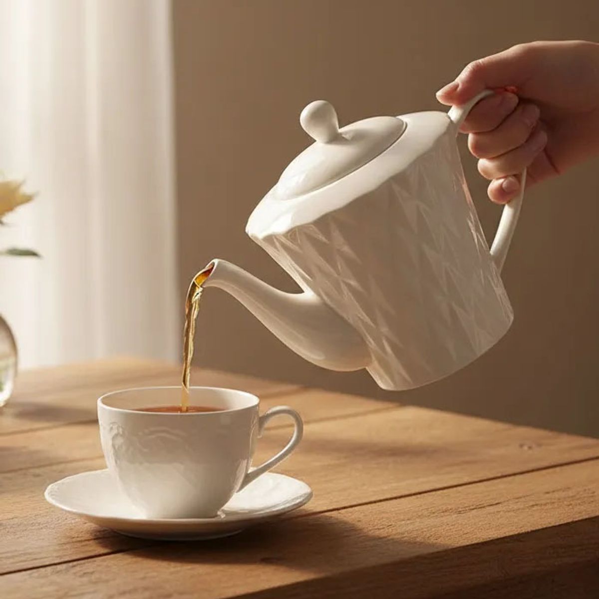 BRIC - Tetera De Porcelana Para Té Infusiones 600 Ml