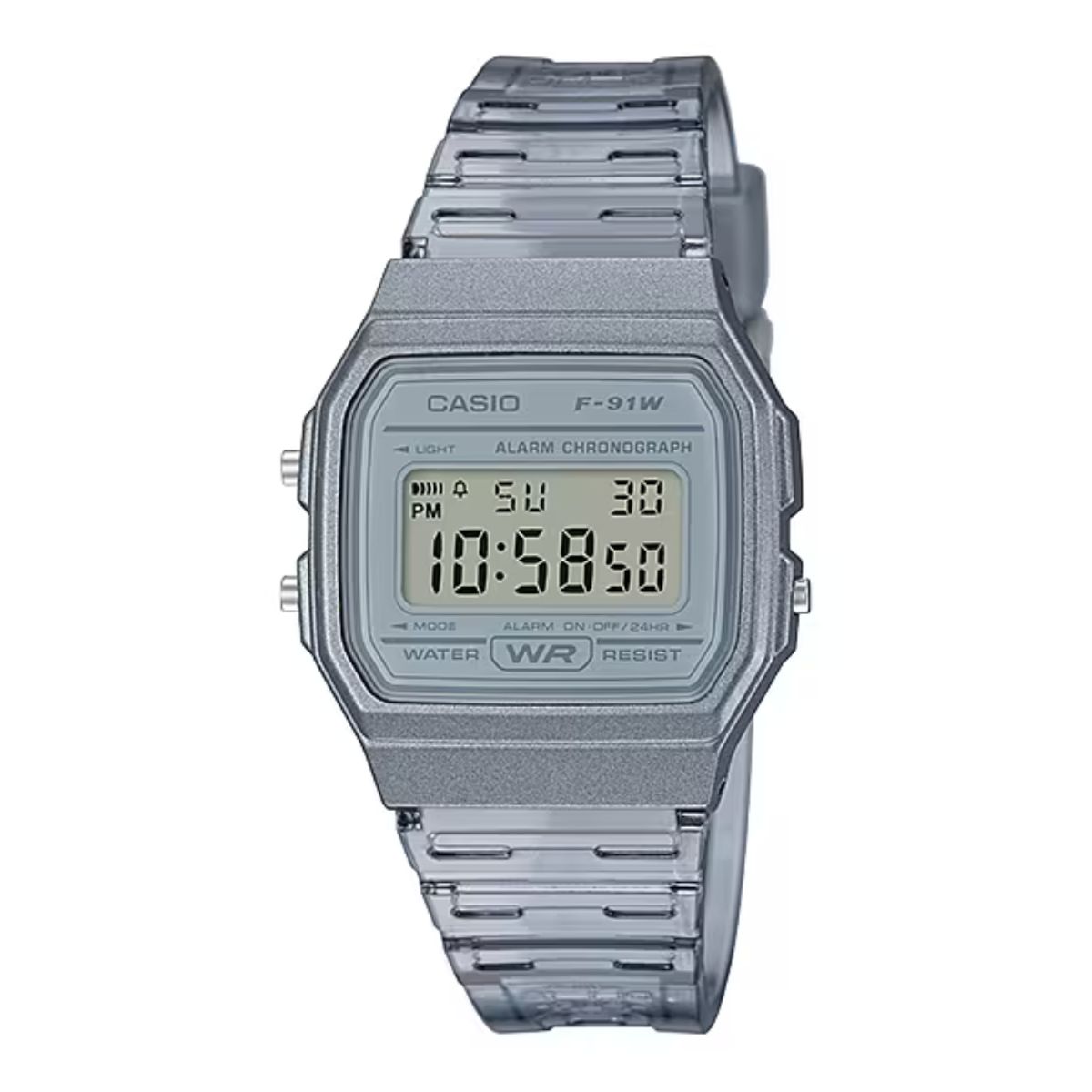CASIO - RELOJ CASIO F-91WS-8DF GRIS TRANSPARENTE UNISEX