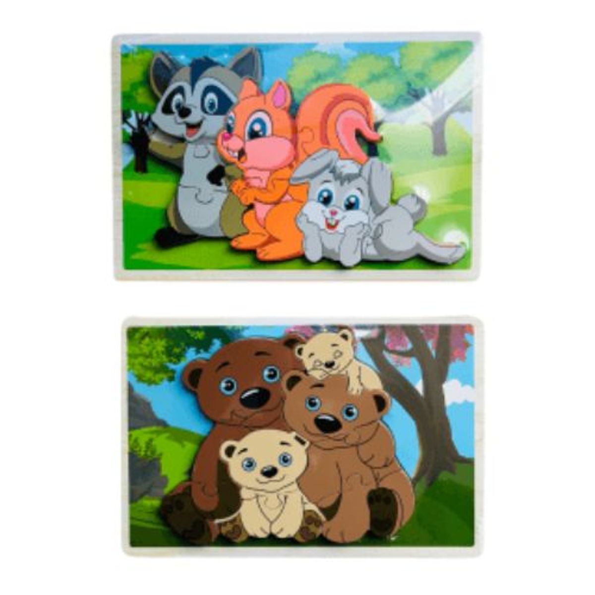 GENERICO - Puzzle Familia Juguete Madera