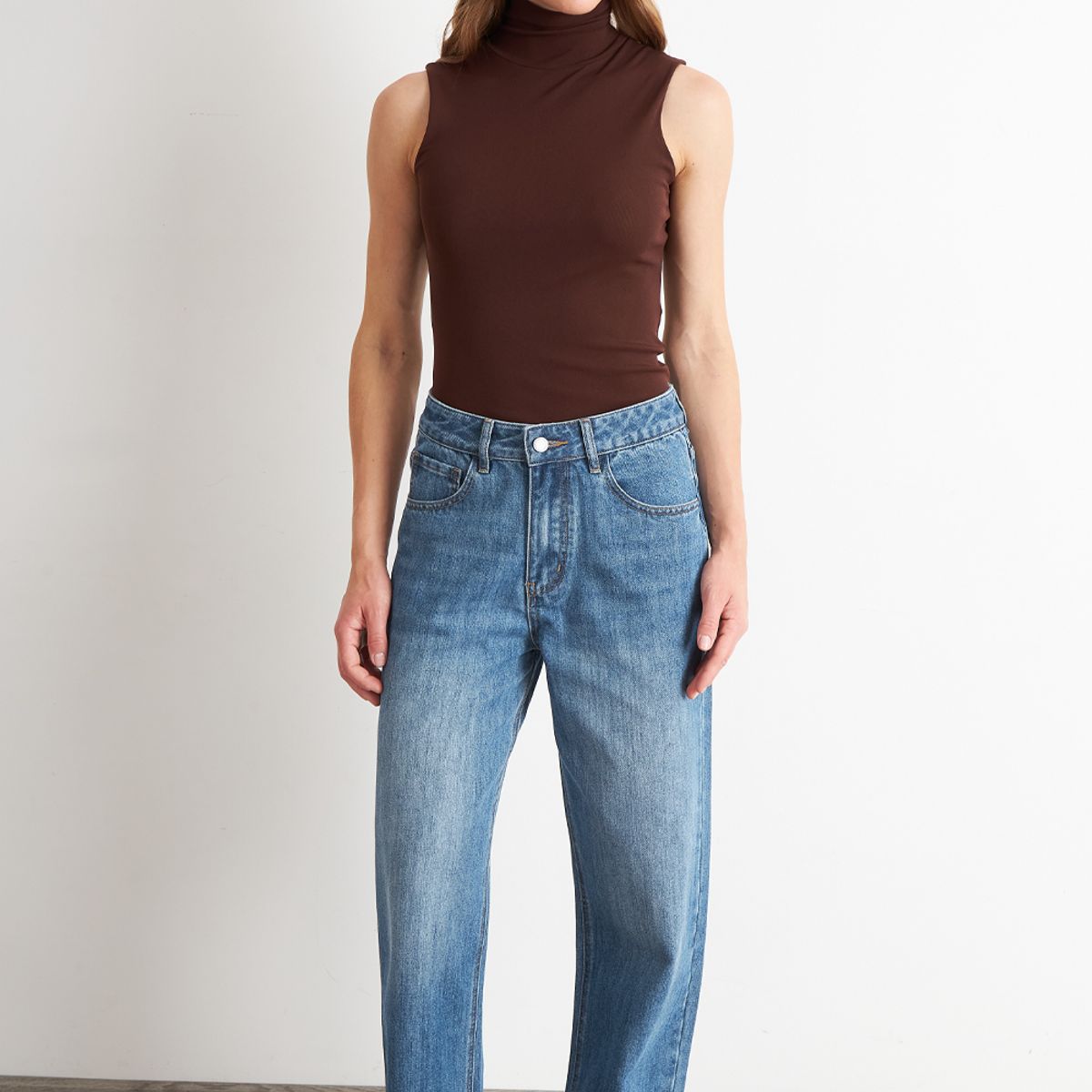 NICOPOLY - Jeans Pierna Recta Celeste Nicopoly