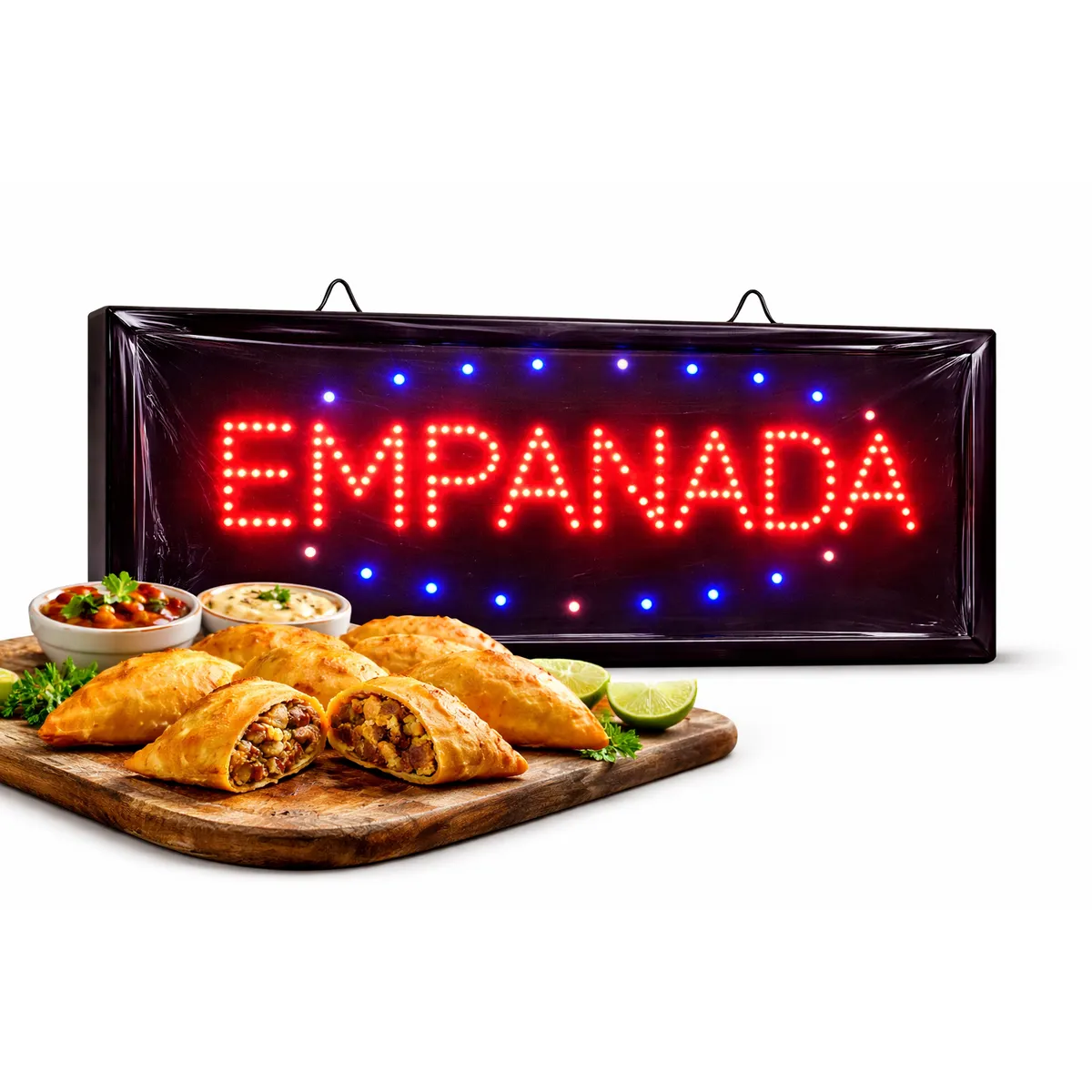 GENERICO - Letreros Led Luminosos Comerciales Texto Empanada 48x25cm