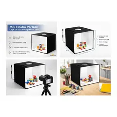 GENERICO - Estudio Fotográfico Portátil 40x40cm -12 Fondos Iluminacion
