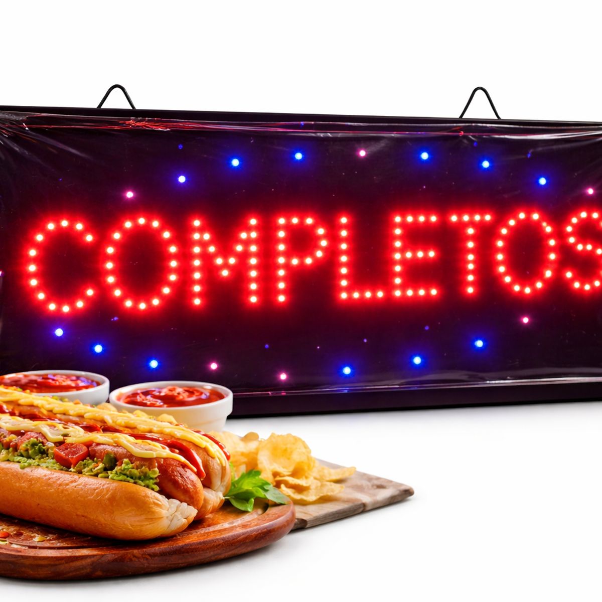 GENERICO - Letreros Led Luminosos Comerciales Texto Completo 48x25cm