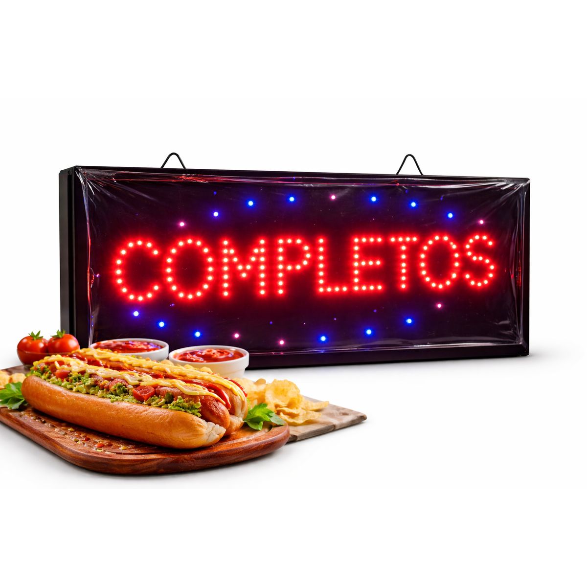 GENERICO - Letreros Led Luminosos Comerciales Texto Completo 48x25cm