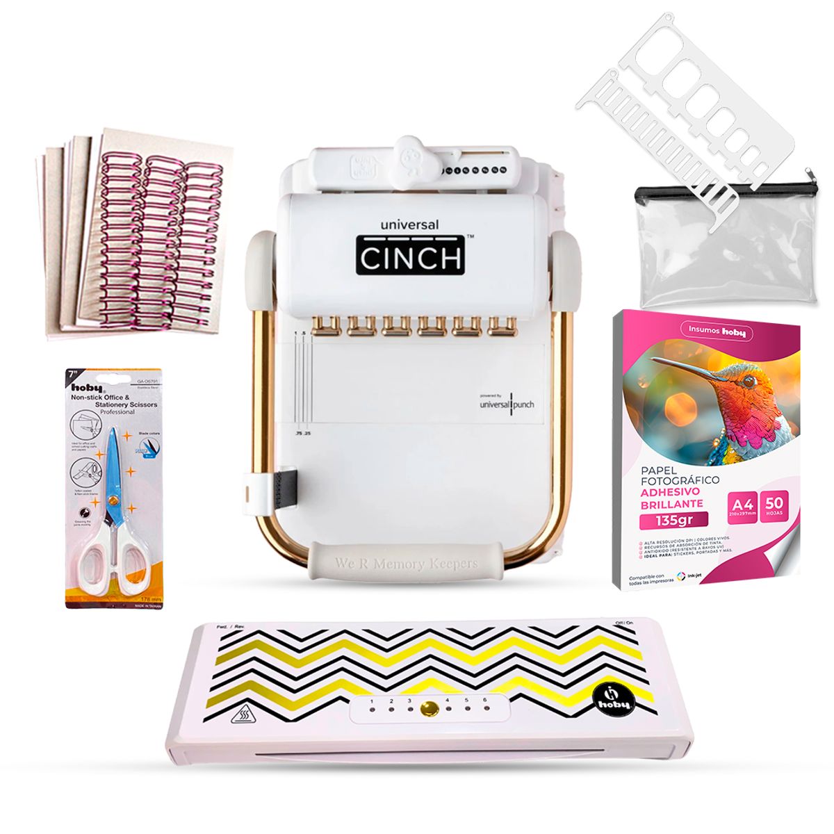 CINCH - Kit Encuadernadora Universal Cinch +  Laminadora Hoby A3