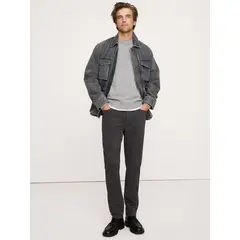 BANANA REPUBLIC - Pantalón Hombre Slim Traveler Gris