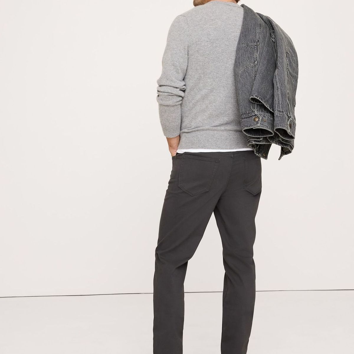 BANANA REPUBLIC - Pantalón Hombre Banana Republic Slim Traveler Gris