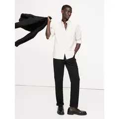 BANANA REPUBLIC - Pantalón Hombre Slim Traveler Negro