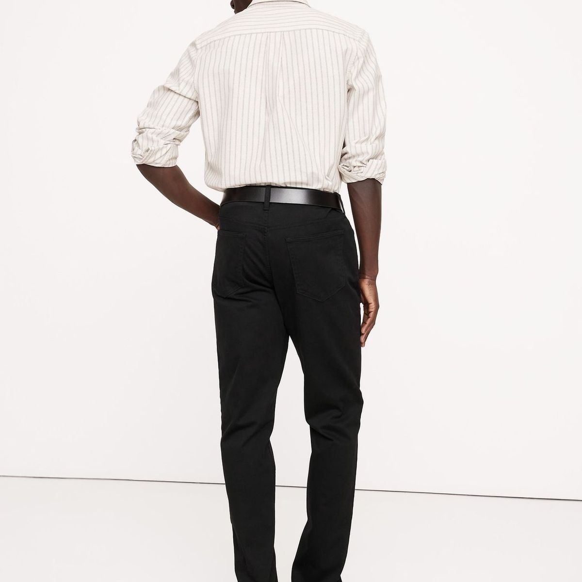 BANANA REPUBLIC - Pantalón Hombre Slim Traveler Negro Banana Republic