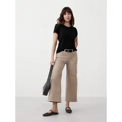 BANANA REPUBLIC - Polera Mujer Timeless Cuello Redondo Negro