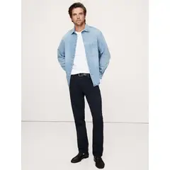 BANANA REPUBLIC - Pantalón Hombre Slim Traveler Azul