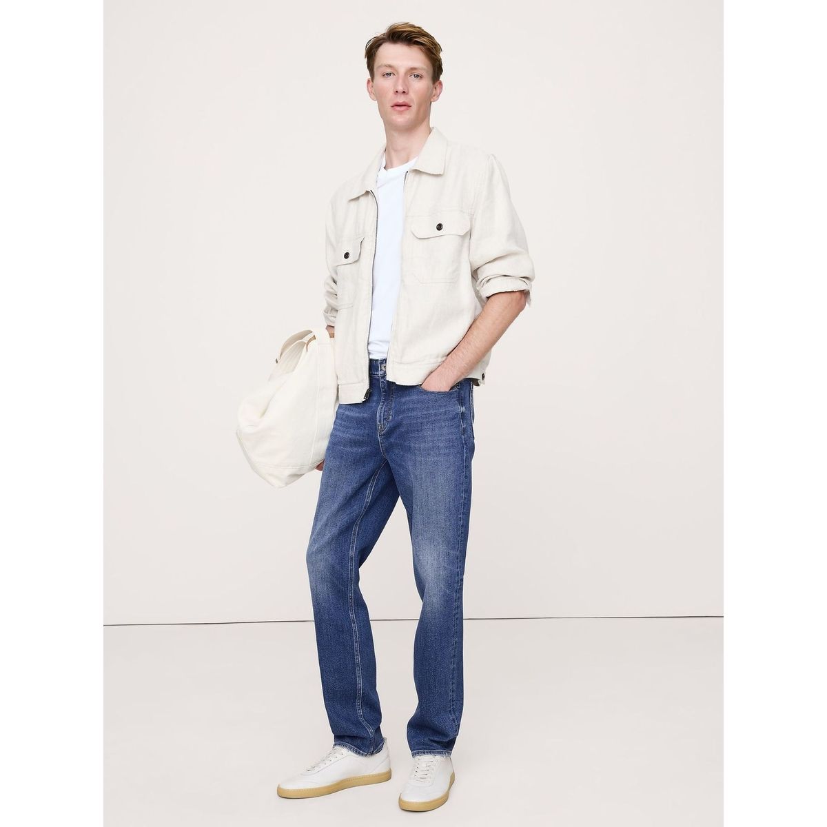 BANANA REPUBLIC - Jeans Hombre Slim Luxe Traveler Azul Banana Republic