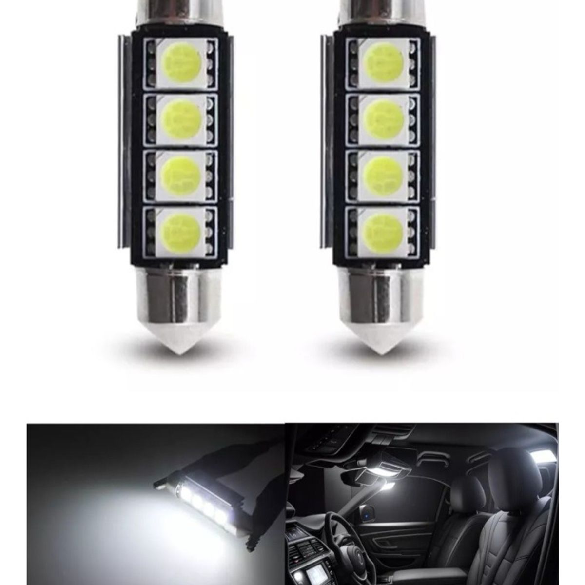 GENERICO - Luces Led Interior Automóvil Canbus 31mm  12v - 1 Par